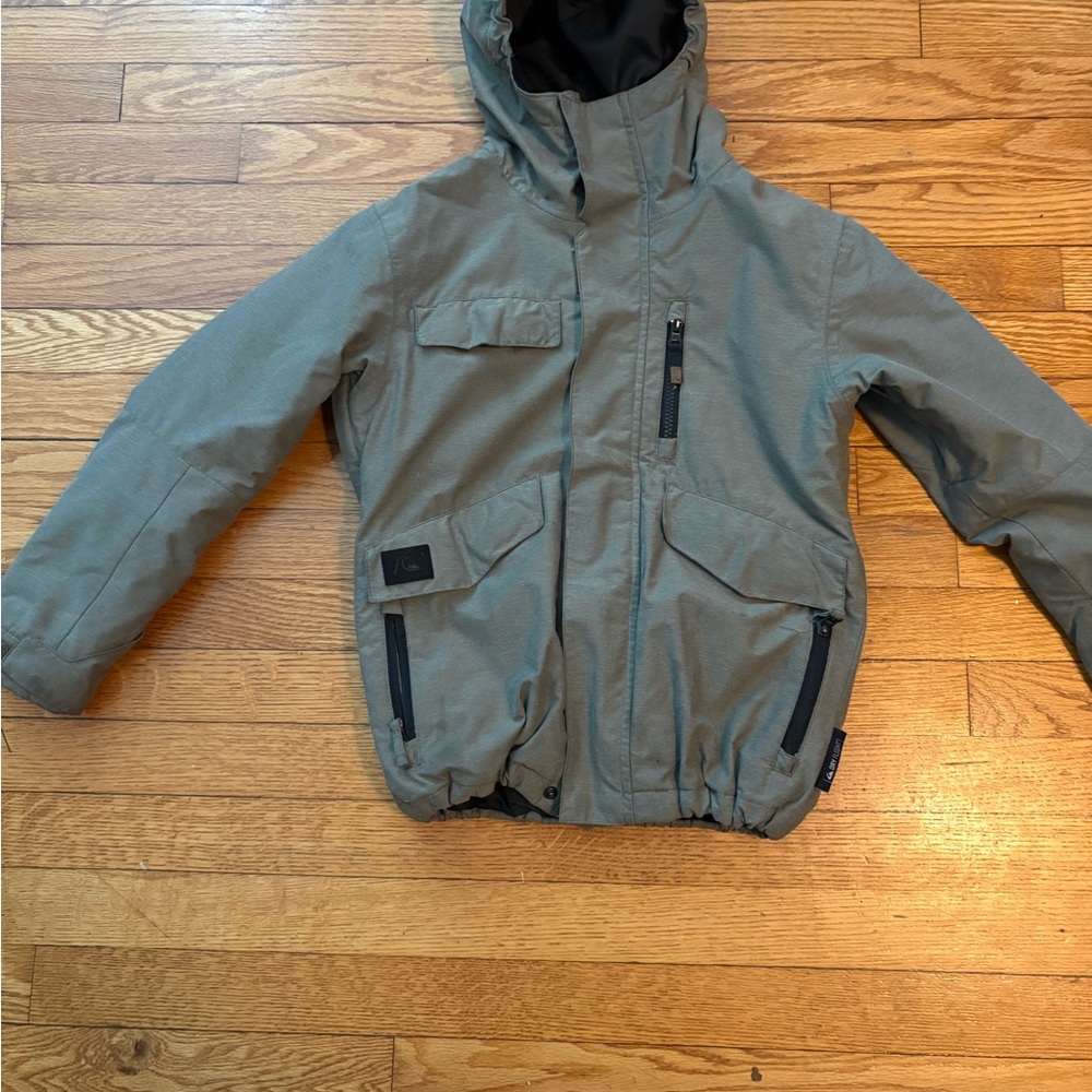 Quiksilver Kids Hooded Jacket in Olive